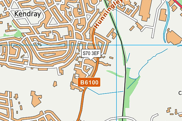 S70 3EF map - OS VectorMap District (Ordnance Survey)
