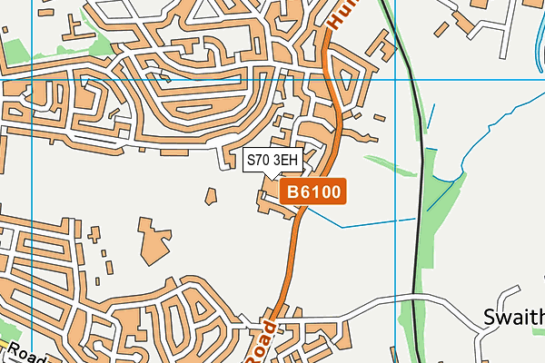 S70 3EH map - OS VectorMap District (Ordnance Survey)