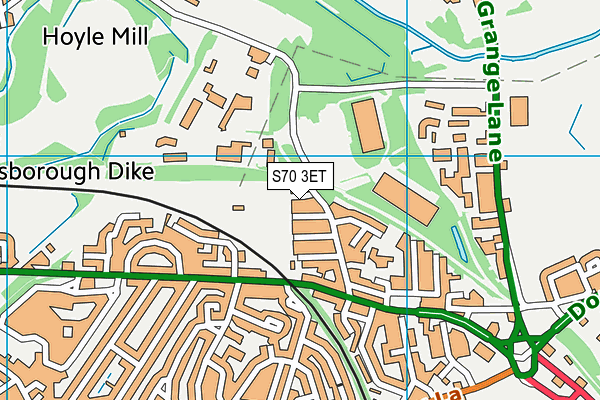 S70 3ET map - OS VectorMap District (Ordnance Survey)