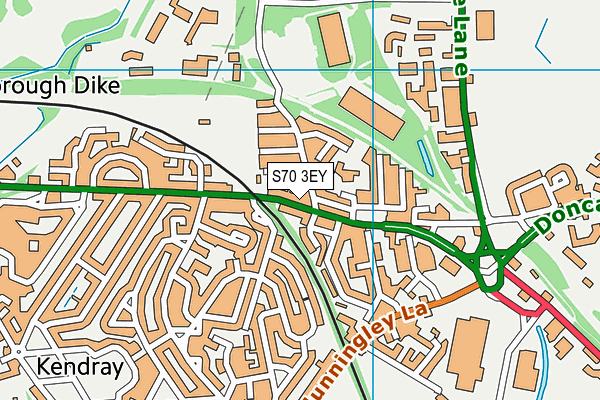S70 3EY map - OS VectorMap District (Ordnance Survey)
