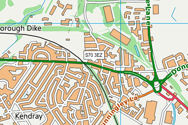 S70 3EZ map - OS VectorMap District (Ordnance Survey)