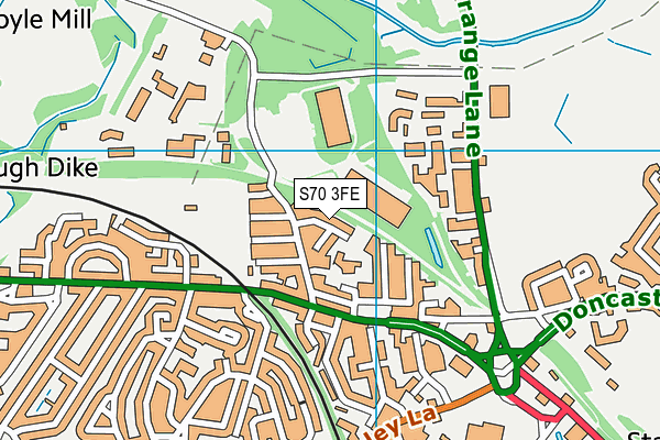 S70 3FE map - OS VectorMap District (Ordnance Survey)