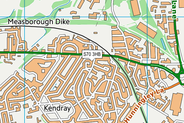 S70 3HB map - OS VectorMap District (Ordnance Survey)