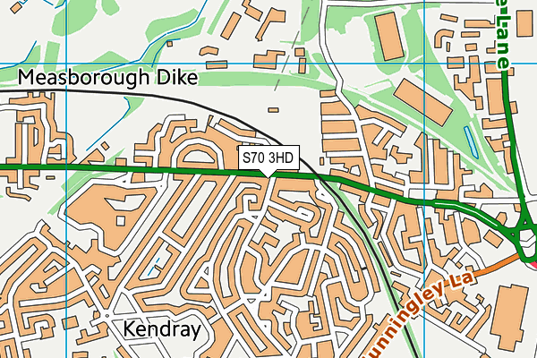 S70 3HD map - OS VectorMap District (Ordnance Survey)