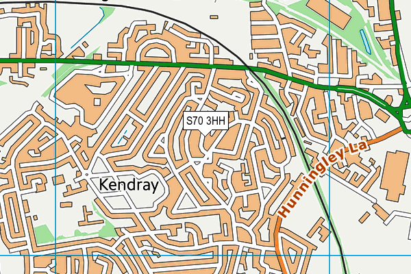 S70 3HH map - OS VectorMap District (Ordnance Survey)