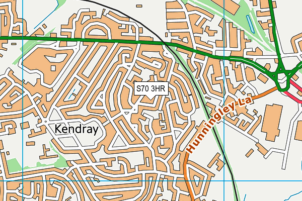 S70 3HR map - OS VectorMap District (Ordnance Survey)