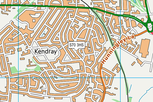 S70 3HS map - OS VectorMap District (Ordnance Survey)