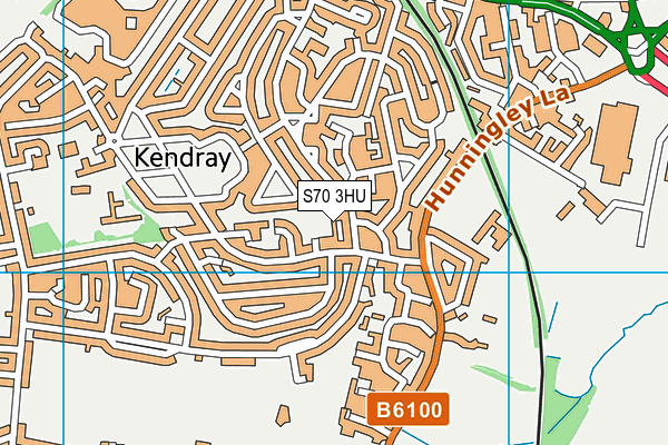 S70 3HU map - OS VectorMap District (Ordnance Survey)