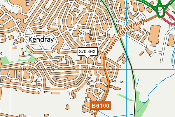 S70 3HX map - OS VectorMap District (Ordnance Survey)