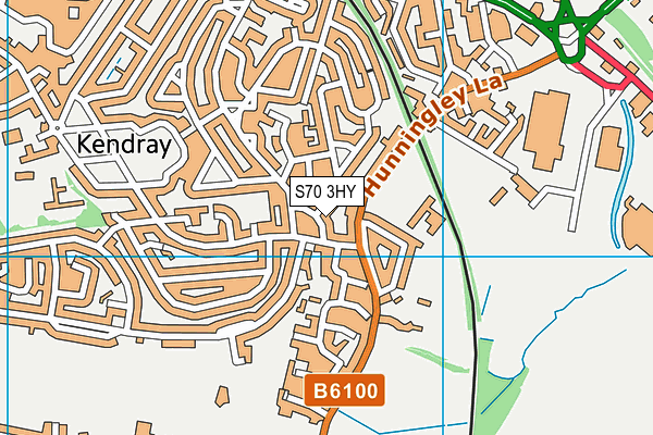 S70 3HY map - OS VectorMap District (Ordnance Survey)