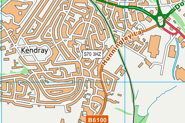 S70 3HZ map - OS VectorMap District (Ordnance Survey)