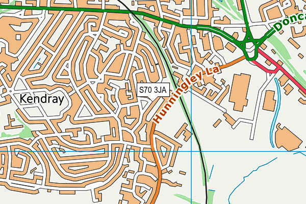 S70 3JA map - OS VectorMap District (Ordnance Survey)