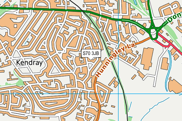 S70 3JB map - OS VectorMap District (Ordnance Survey)