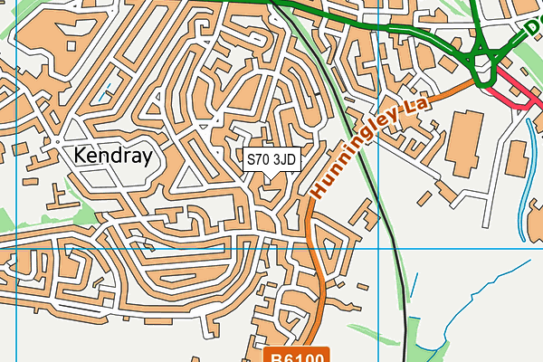 S70 3JD map - OS VectorMap District (Ordnance Survey)