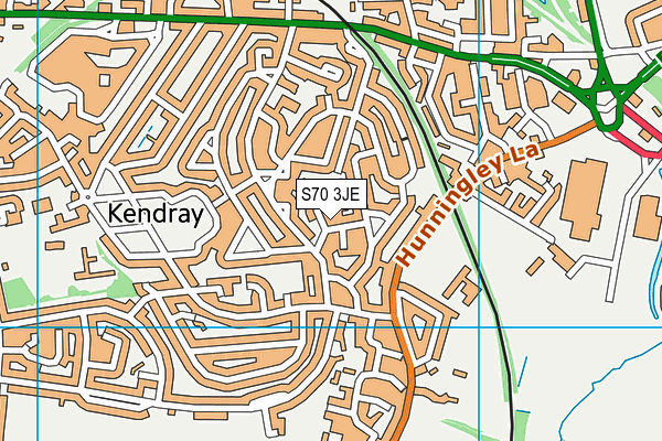 S70 3JE map - OS VectorMap District (Ordnance Survey)