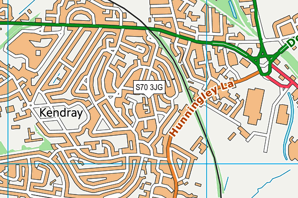 S70 3JG map - OS VectorMap District (Ordnance Survey)