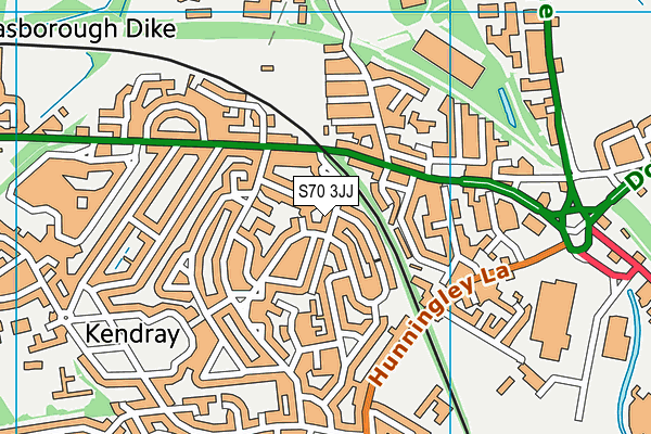 S70 3JJ map - OS VectorMap District (Ordnance Survey)