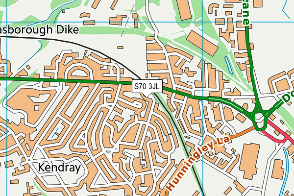 S70 3JL map - OS VectorMap District (Ordnance Survey)