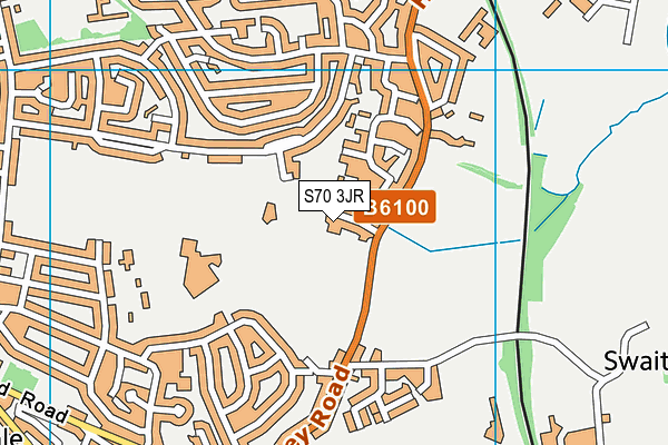 S70 3JR map - OS VectorMap District (Ordnance Survey)