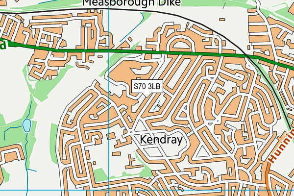 S70 3LB map - OS VectorMap District (Ordnance Survey)