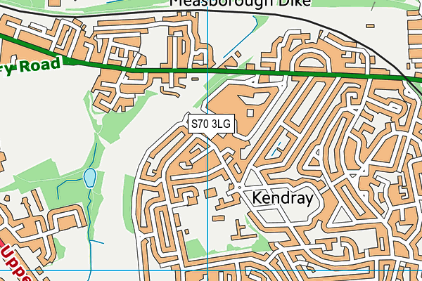 S70 3LG map - OS VectorMap District (Ordnance Survey)
