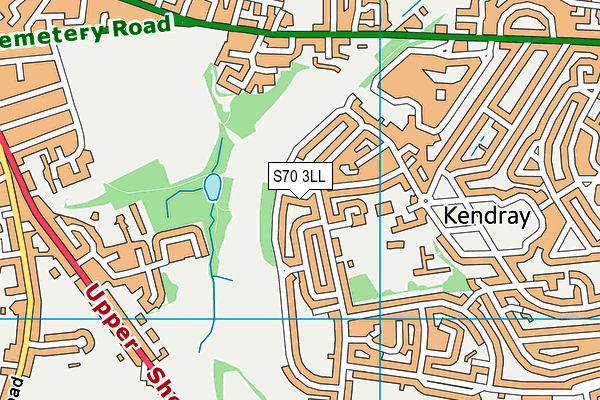 S70 3LL map - OS VectorMap District (Ordnance Survey)