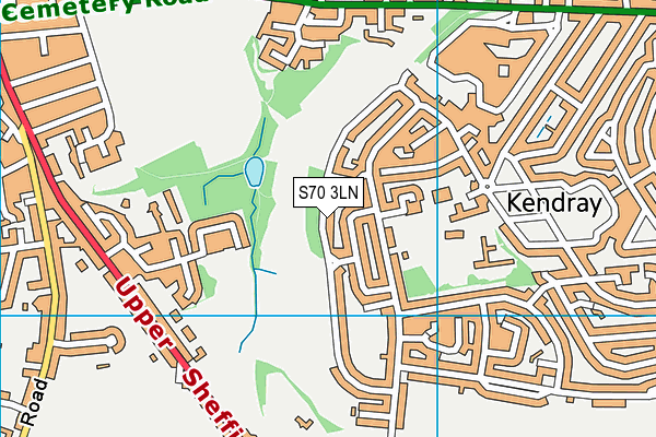 S70 3LN map - OS VectorMap District (Ordnance Survey)