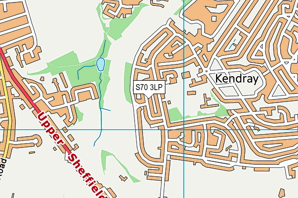 S70 3LP map - OS VectorMap District (Ordnance Survey)