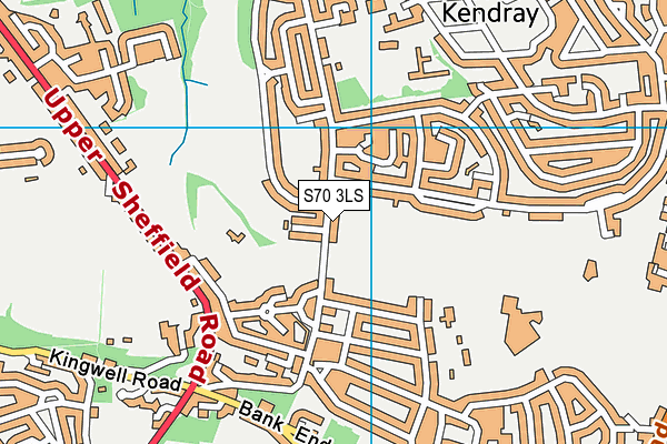 S70 3LS map - OS VectorMap District (Ordnance Survey)