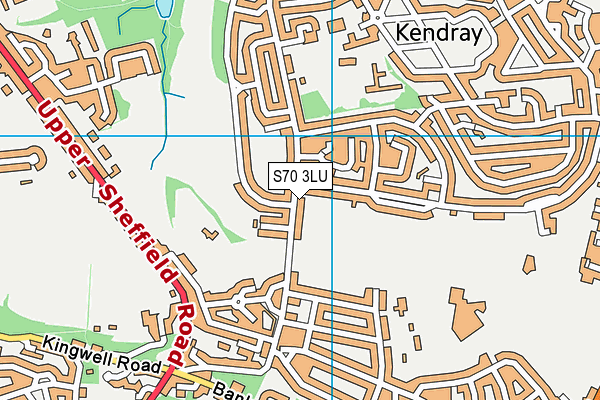 S70 3LU map - OS VectorMap District (Ordnance Survey)
