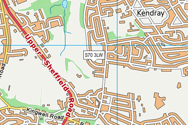 S70 3LW map - OS VectorMap District (Ordnance Survey)