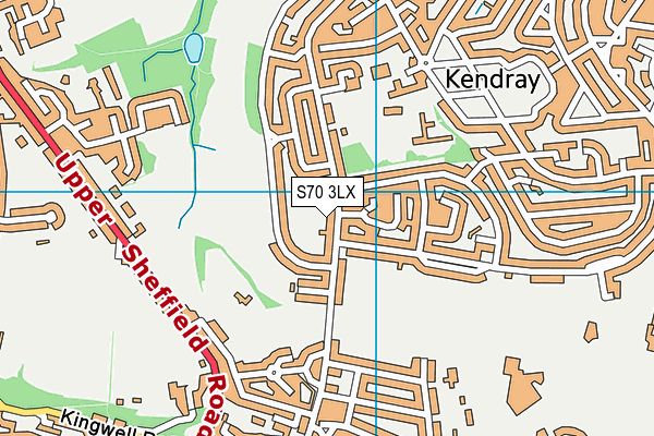 S70 3LX map - OS VectorMap District (Ordnance Survey)