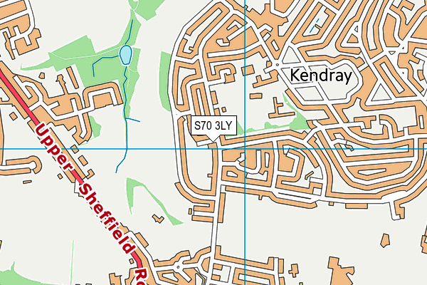 S70 3LY map - OS VectorMap District (Ordnance Survey)