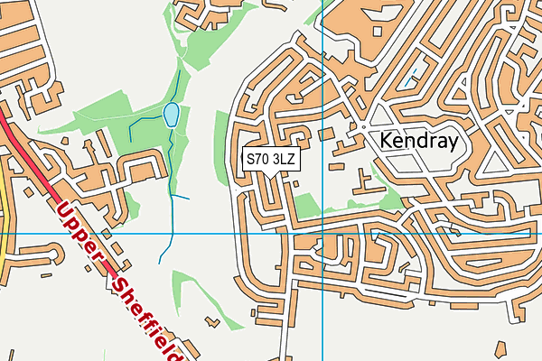 S70 3LZ map - OS VectorMap District (Ordnance Survey)