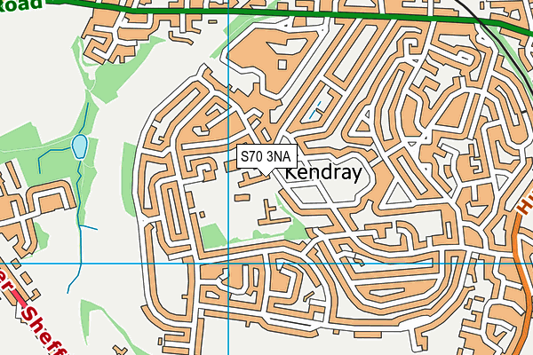 S70 3NA map - OS VectorMap District (Ordnance Survey)
