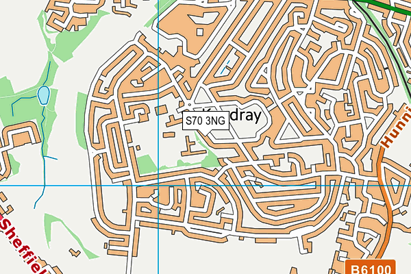 S70 3NG map - OS VectorMap District (Ordnance Survey)