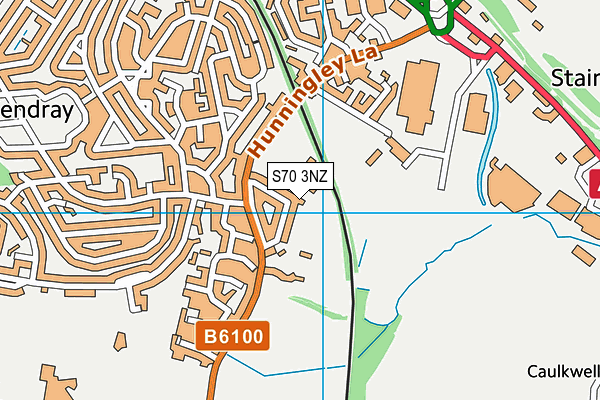 S70 3NZ map - OS VectorMap District (Ordnance Survey)