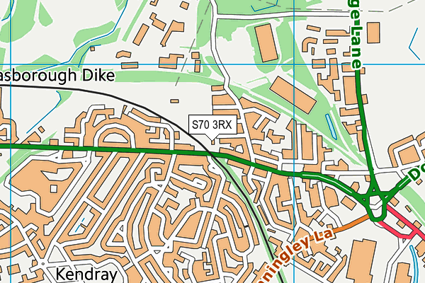 S70 3RX map - OS VectorMap District (Ordnance Survey)