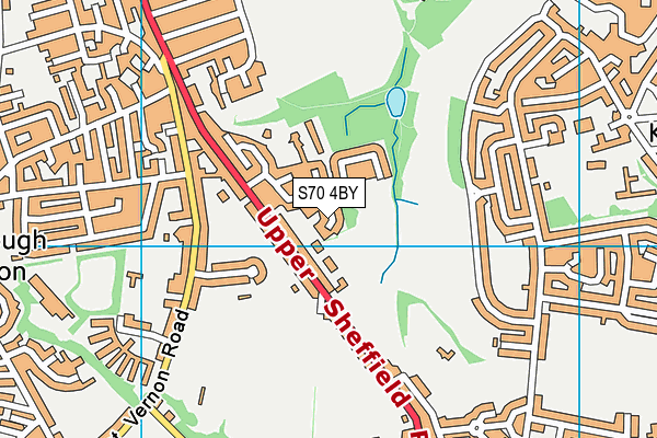 S70 4BY map - OS VectorMap District (Ordnance Survey)