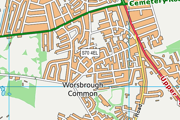 S70 4EL map - OS VectorMap District (Ordnance Survey)