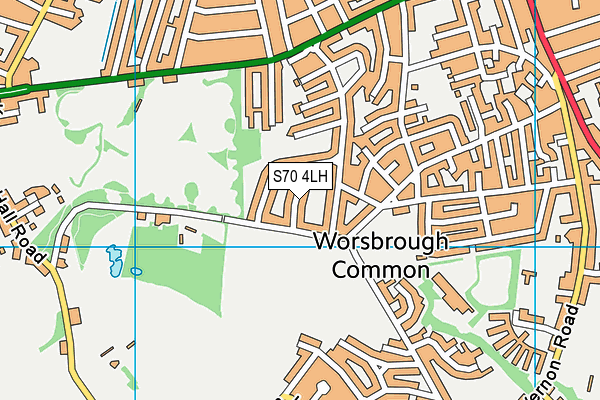 S70 4LH map - OS VectorMap District (Ordnance Survey)