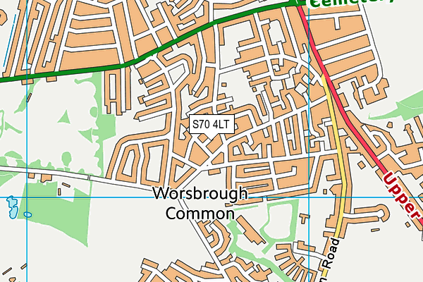 S70 4LT map - OS VectorMap District (Ordnance Survey)