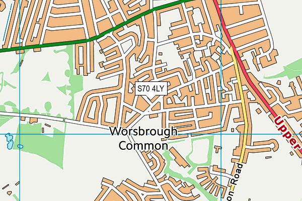 S70 4LY map - OS VectorMap District (Ordnance Survey)