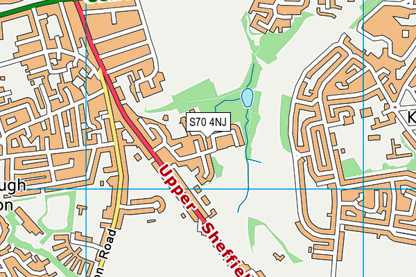 S70 4NJ map - OS VectorMap District (Ordnance Survey)