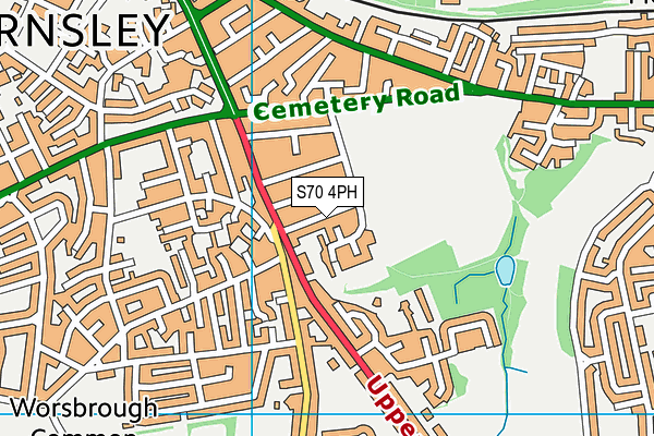 S70 4PH map - OS VectorMap District (Ordnance Survey)