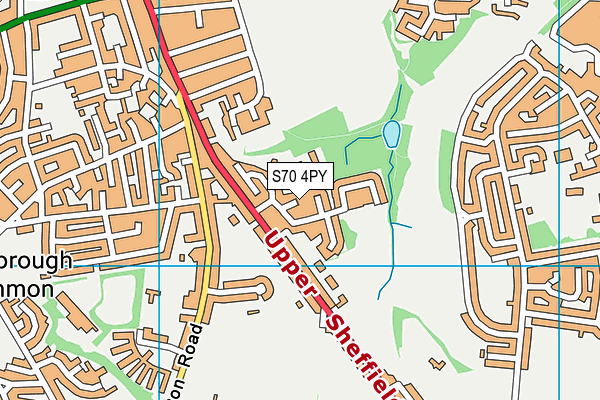 S70 4PY map - OS VectorMap District (Ordnance Survey)