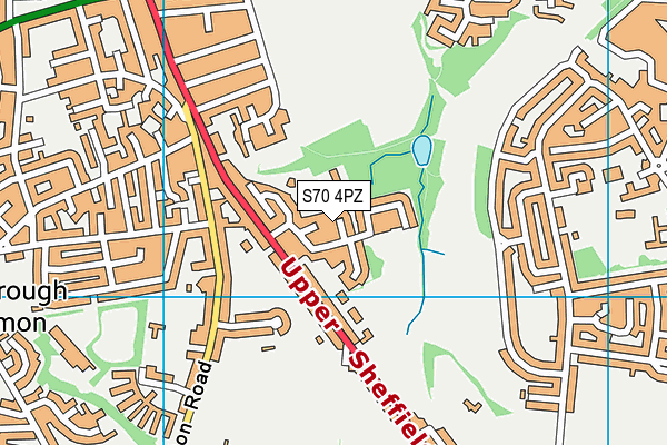 S70 4PZ map - OS VectorMap District (Ordnance Survey)