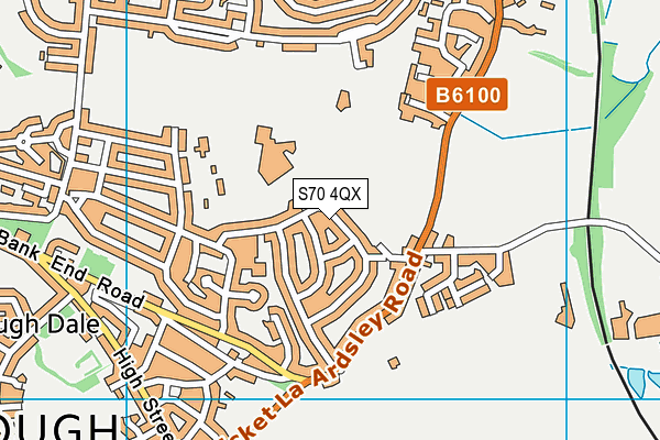 S70 4QX map - OS VectorMap District (Ordnance Survey)