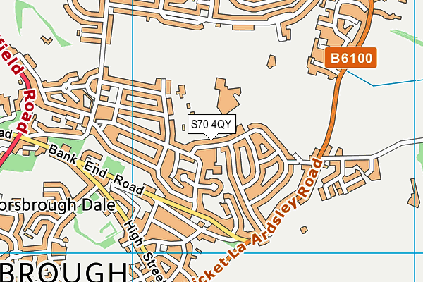 S70 4QY map - OS VectorMap District (Ordnance Survey)