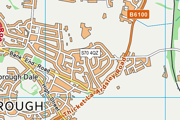 S70 4QZ map - OS VectorMap District (Ordnance Survey)